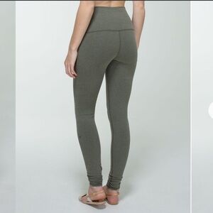 Lululemon Wunder under high rise roll down cotton full length legging